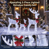 3-Piece Christmas Lighted Reindeer Family Set | Pre-Lit Deer