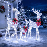 3-Piece Christmas Lighted Reindeer Family Set | Pre-Lit Deer