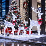 3-Piece Christmas Lighted Reindeer Family Set | Pre-Lit Deer
