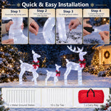 3-Piece Christmas Lighted Reindeer Family Set | Pre-Lit Deer
