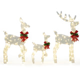 3-Piece Christmas Lighted Reindeer Family Set, Pre-Lit Deer
