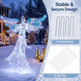 Iridescent Christmas Angel Decoration w/ 230 Cold White LEDs