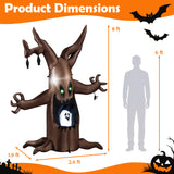 8 FT/240 cm Halloween Inflatable Tree w/ Animated Popping Ghost