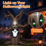 8 FT/240 cm Halloween Inflatable Tree w/ Animated Popping Ghost