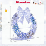 Lighted Christmas Wreath Decoration with 332 LED Lights