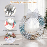 Lighted Christmas Wreath Decoration with 332 LED Lights