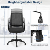 Tangkula Height Adjustable Ergonomic Office Chair, Swivel Computer Chair with Breathable Mesh Back