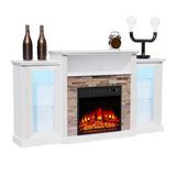 Tangkula Electric Fireplace TV Stand