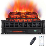 Tangkula 30" Smart Electric Fireplace, Compatible with Alexa, WiFi Enabled