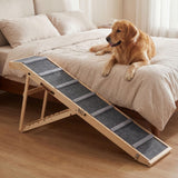Tangkula Foldable Dog Ramp for High Bed Couch with Non-Slip Carpet