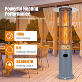 Tangkula Propane Patio Heater with Wheels Easy Ignition 34000 BTU