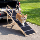 Tangkula Foldable Dog Ramp for High Bed Couch with Non-Slip Carpet
