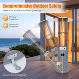 Tangkula Propane Patio Heater with Wheels Easy Ignition 34000 BTU
