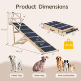 Tangkula Foldable Dog Ramp for High Bed Couch with Non-Slip Carpet
