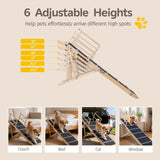 Tangkula Foldable Dog Ramp for High Bed Couch with Non-Slip Carpet