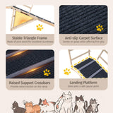Tangkula Foldable Dog Ramp for High Bed Couch with Non-Slip Carpet