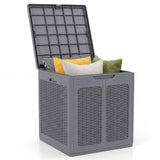 Tangkula 39 Gallon Outdoor Storage Box with Lockable Lid for Indoor & Outdoor Use