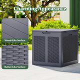 Tangkula 39 Gallon Outdoor Storage Box with Lockable Lid for Indoor & Outdoor Use