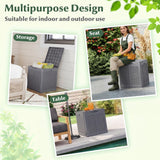 Tangkula 39 Gallon Outdoor Storage Box with Lockable Lid for Indoor & Outdoor Use