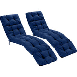 Tangkula  73 x 22 Inch Patio High Back Recliner Cushion with 4 String Ties