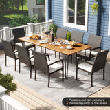 Tangkula 9 Pieces Outdoor Patio Dining Set