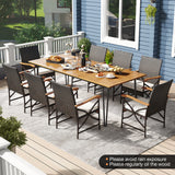 Tangkula 9 Pieces Outdoor Patio Dining Set