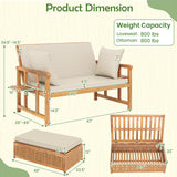 Tangkula Outdoor Wood Daybed