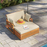 Tangkula Outdoor Wood Daybed
