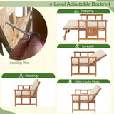 Tangkula Outdoor Wood Daybed