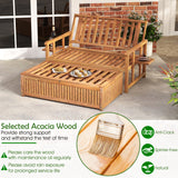 Tangkula Outdoor Wood Daybed