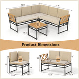 Tangkula L Shaped Outdoor Sectional Sofa Set