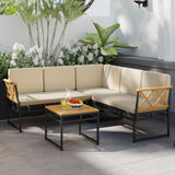 Tangkula L Shaped Outdoor Sectional Sofa Set