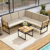 Tangkula L Shaped Outdoor Sectional Sofa Set