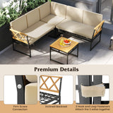 Tangkula L Shaped Outdoor Sectional Sofa Set