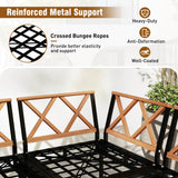 Tangkula 6 Piece Metal Conversation Set w/Cushions & Bungee Rope Seat