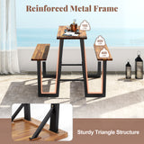 Tangkula Acacia Wood Picnic Table