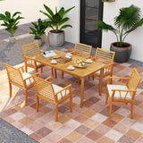 Tangkula Patio Chairs with Inclined Backrests and Slatted Seats