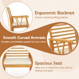 Tangkula Patio Chairs with Inclined Backrests and Slatted Seats
