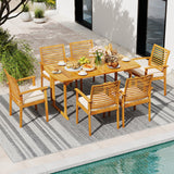 Tangkula Patio Dining Chairs with Removable Padded Cushion