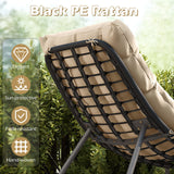 Tangkula Outdoor Rattan Wicker Bistro Conversation Set