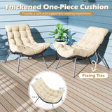 Tangkula Outdoor Rattan Wicker Bistro Conversation Set