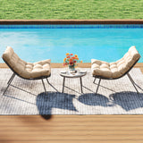 Tangkula Outdoor Rattan Wicker Bistro Conversation Set