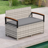 Tangkula 46 Gallon Outdoor Bench with Storage