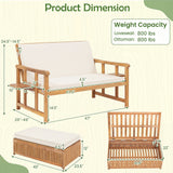 Tangkula Outdoor Wood Daybed