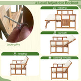Tangkula Outdoor Wood Daybed