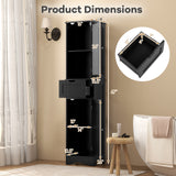 Tangkula 67" Tall Bathroom Cabinet, Narrow Storage Organizer