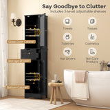 Tangkula 67" Tall Bathroom Cabinet, Narrow Storage Organizer