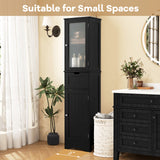 Tangkula 67" Tall Bathroom Cabinet, Narrow Storage Organizer