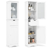 Tangkula 67" Tall Bathroom Cabinet, Narrow Storage Organizer