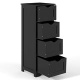 Tangkula Bathroom Floor Cabinet, Tower Storage Cabinet with Anti-Tipping Device